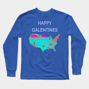 Galentines day skydivers Long Sleeve T-Shirt